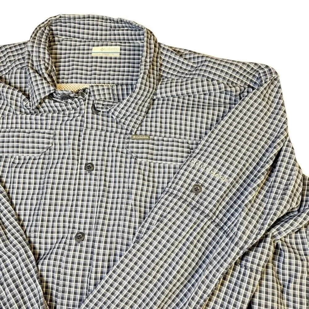 Columbia Silver Ridge 2 Plaid Button Down Shirt Long‎ Sleeve Omni-Shade 2XL 2XL